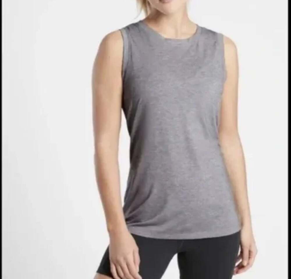 Athleta women’s gray workout tank top.